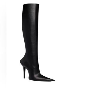 LEATHER HIGH HEEL KNEE HIGH BOOTS